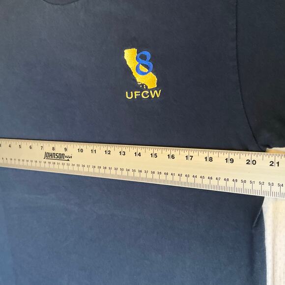 Murina Men T-shirt size L Navy Blue Short Sleeve Exclusively Made for UFCW 8 - Picture 3 of 7